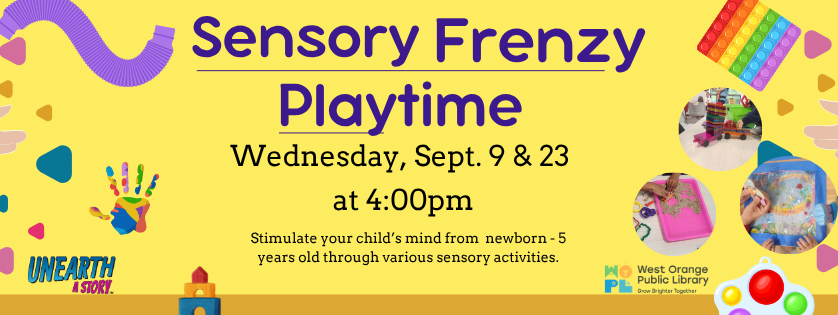 Sensory Frenzy Playtime, Sep 9 & 23, 4:00