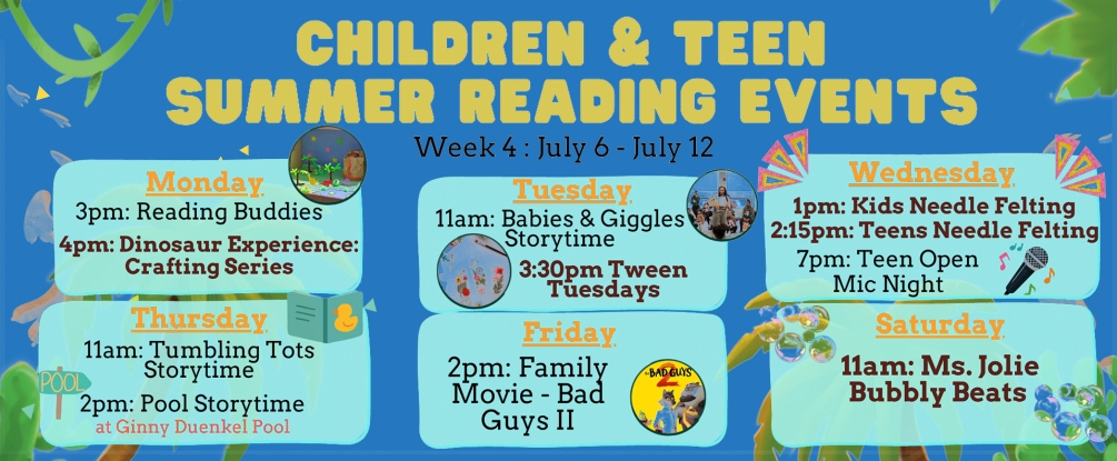 Children and Teen Summer Reading week 4